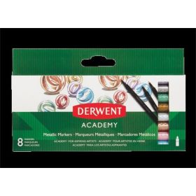   Filctoll készlet, DERWENT, Academy, 8 különböző metál szín (E98212)