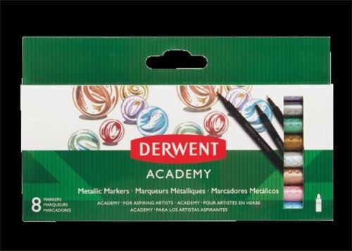 Filctoll készlet, DERWENT, Academy, 8 különböző metál szín (E98212)