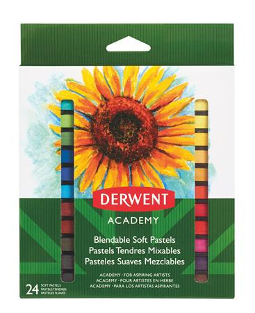 Pasztell kréta, DERWENT Academy, 24 különböző szín (E98216)