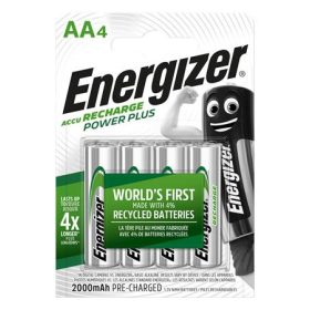   Tölthető elem, AA ceruza, 4x2000 mAh, ENERGIZER Power Plus (EA638622)