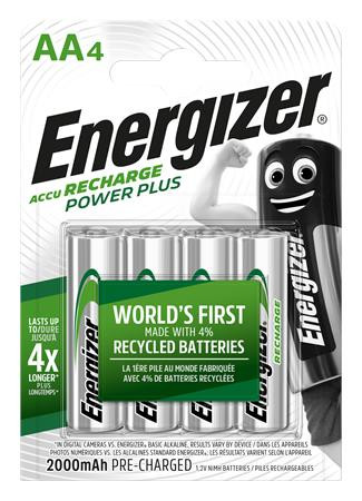 Tölthető elem, AA ceruza, 4x2000 mAh, ENERGIZER Power Plus (EA638622)