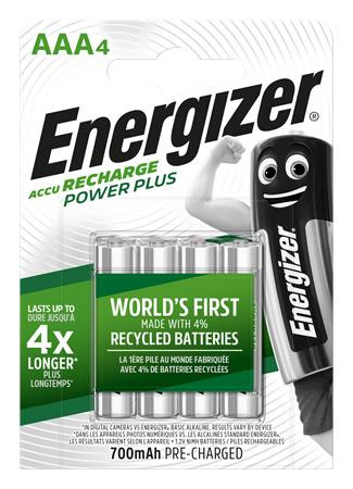 Tölthető elem, AAA mikro, 4x700 mAh, ENERGIZER Power Plus (EA639483)
