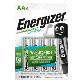   Tölthető elem, AA ceruza, 4x2300 mAh, előtöltött, ENERGIZER Extreme (EAKU09)