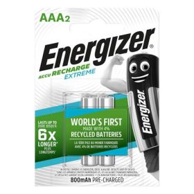   Tölthető elem, AAA mikro, 2x800 mAh, előtöltött, ENERGIZER Extreme (EAKU10)