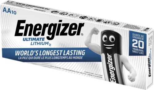 Elem, AA ceruza, 10 db, lítium, ENERGIZER Ultimate Lithium (EEAA10L)