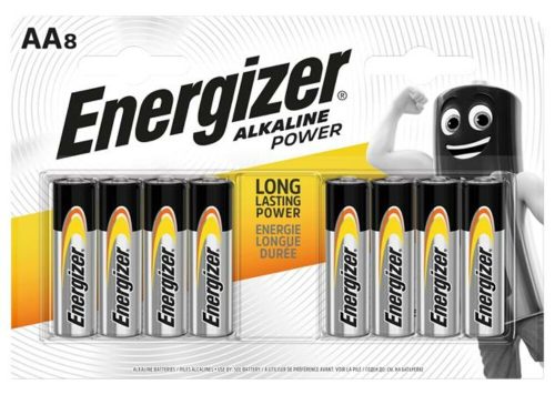 Elem, AA ceruza, 8 db, ENERGIZER Alkaline Power (EEAA8AP)