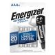 Elem, AAA mikro, 4 db, Lítium, ENERGIZER Ultimate Lithium (EEAAA4L)