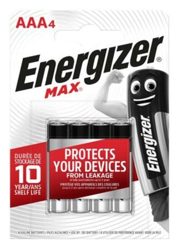 Elem, AAA mikro, 4 db, ENERGIZER Max (EEAAA4MA)