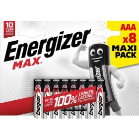 Elem, AAA mikro, 8 db, ENERGIZER Max (EEAAA8MA)