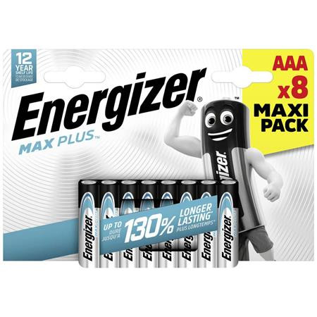 Elem, AAA mikro, 8 db, ENERGIZER Max Plus (EEAAA8MP)
