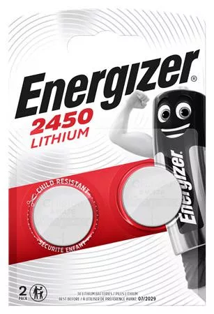 Gombelem, líthium, CR2450, 2 db, ENERGIZER (EECR2450)