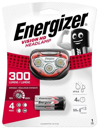 Fejlámpa, 3 LED, 3xAAA, ENERGIZER Headlight Vision HD (EELA07E)
