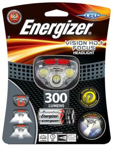 Fejlámpa, 3 LED, 3xAAA, ENERGIZER Headlight Vision HD Focus (EELA09E)
