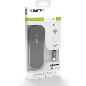   USB elosztó-HUB, USB-C/USB 3.1/HDMI/SD kártya, EMTEC T650C (EHUB650C)