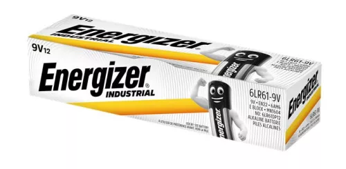 Elem, 9V, 12 db, ENERGIZER Alkaline Industrial (EI9V12)