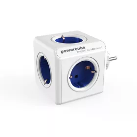   Elosztó, 5 aljzat, ALLOCACOC PowerCube Original DE, fehér-kék (ELA1100FK)