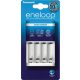 Elemtöltő, AA ceruza/AAA mikro, 2/4, időzítő, PANASONIC Eneloop (ELTL03)