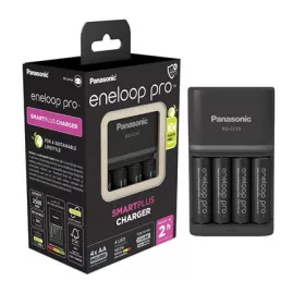   Elemtöltő, AA/AAA, 4x2500 mAh AA, gyorstöltő, PANASONIC Eneloop Pro (ELTL08)