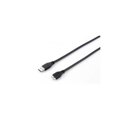 USB 3.2 kábel, USB-A/USB-MicroB, 1,8 m, EQUIP (EP128397)
