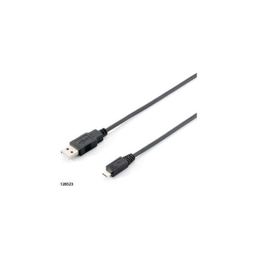 USB 2.0 kábel, USB-A/USB MicroB, 1,8 m, EQUIP (EP128523)