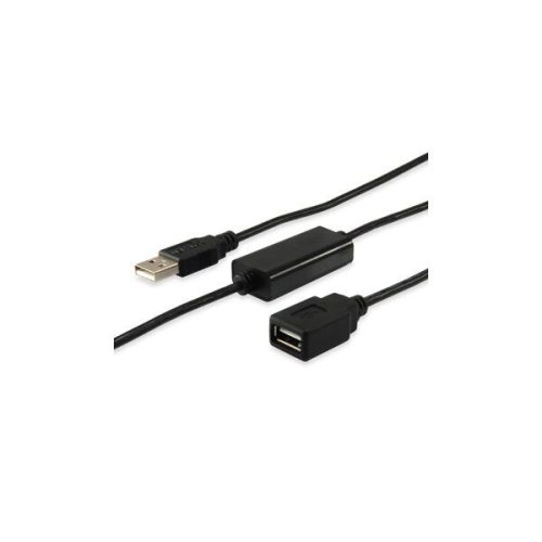 USB 2.0 hosszabbító kábel, aktív, 5 m, EQUIP (EP133336)