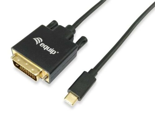 Átalakító kábel, USB-C-DVI-D Dual-Link, 1,8m, EQUIP (EP133468)