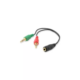   Audio elosztó kábel, 13 cm, 1 bemenet/2 kimenet, EQUIP (EP147942)