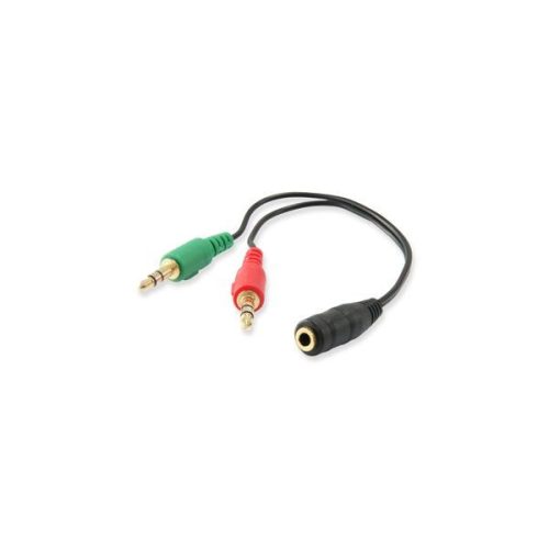 Audio elosztó kábel, 13 cm, 1 bemenet/2 kimenet, EQUIP (EP147942)