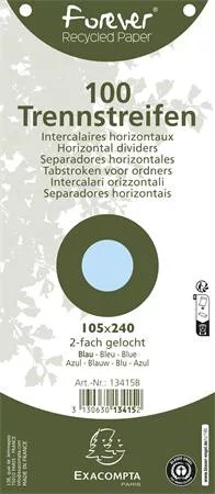 Elválasztó csÍk, karton, 105x240 mm, EXACOMPTA, világoskék (EX13415B)