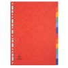 Regiszter, karton, A4, 12 részes, EXACOMPTA, színes (EX1412E)