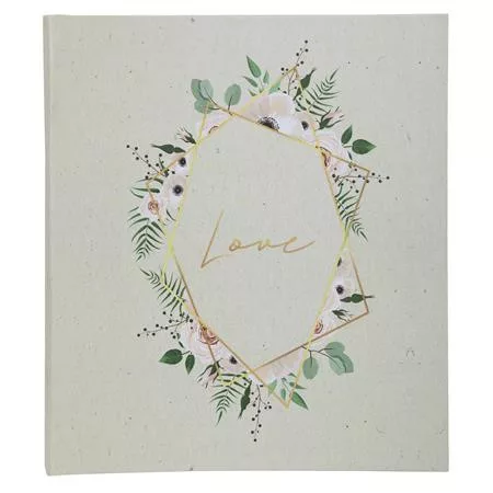Fotóalbum, csavarozott gerincű, 29x32 cm, 30 lap, EXACOMPTA CHAMPETRE, fehér (EX16118E)