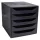 Irattároló, műanyag, 5 fiókos, EXACOMPTA Ecobox ExoBlack, fekete (EX229014D)