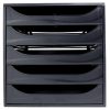 Irattároló, műanyag, 5 fiókos, EXACOMPTA Ecobox ExoBlack, fekete (EX229014D)