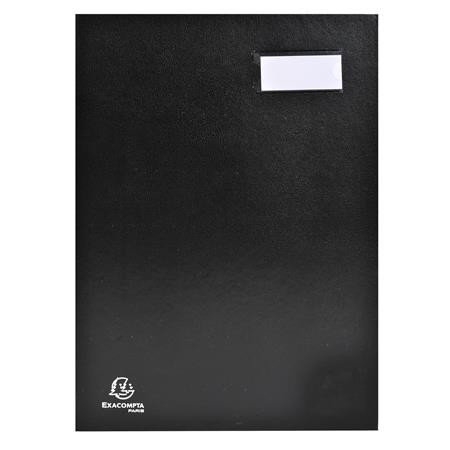 Aláírókönyv, A4, 12 részes, karton, EXACOMPTA, fekete (EX24121E)