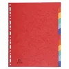 Regiszter, karton, A4+, 12 részes, EXACOMPTA, színes (EX2412E)