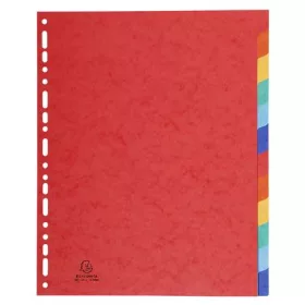   Regiszter, karton, A4+, 12 részes, EXACOMPTA, színes (EX2412E)