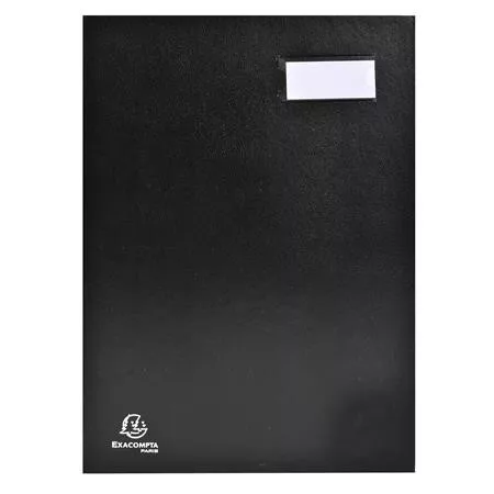 Aláírókönyv, A4, 18 részes, karton, EXACOMPTA, fekete (EX24181E)