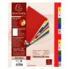 Regiszter, műanyag, A4+, 1-12, EXACOMPTA, színes (EX2512E)