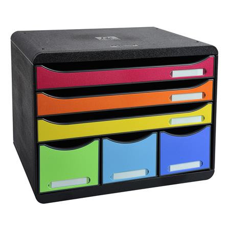 Irattároló, műanyag, 6 fiókos, EXACOMPTA Store-Box Maxi Iderama® (EX306798D)