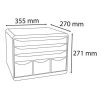 Irattároló, műanyag, 6 fiókos, EXACOMPTA Store-Box Maxi Iderama® (EX306798D)