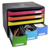 Irattároló, műanyag, 6 fiókos, EXACOMPTA Store-Box Maxi Iderama® (EX306798D)