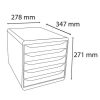 Irattároló, műanyag, 5 fiókos, EXACOMPTA Big-Box Plus Skandi Iderama (EX309606D)
