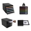 Irattároló, műanyag, 5 fiókos, EXACOMPTA Big-Box Plus Blackoffice Iderama (EX309913D)