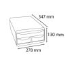 Irattároló, műanyag, 3 fiókos, EXACOMPTA Smallbox Skandi, színes (EX311606D)