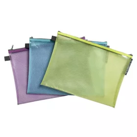   Rendszerező tasak, cipzáras, hálós, A4, EXACOMPTA Pop'NCo, vegyes (EX38150E)