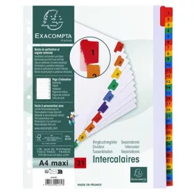 Regiszter, karton, A4+, 1-31, EXACOMPTA, fehér (EX4131E)