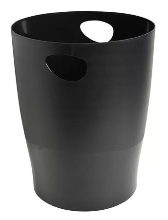 Papírkosár, 15 liter, PP, EXACOMPTA Ecobin Economy, fekete (EX453014D)