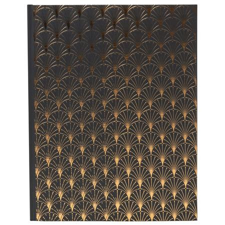 Vendégkönyv, 27x22 cm, 50 lap, EXACOMPTA Neo Deco, fekete (EX47985E)