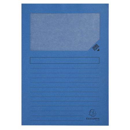 Mappa, ablakos, karton, EXACOMPTA Forever®, fényes kék (EX50102E)