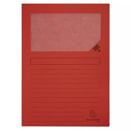 Mappa, ablakos, karton, EXACOMPTA Forever&reg;, piros (EX50105E)